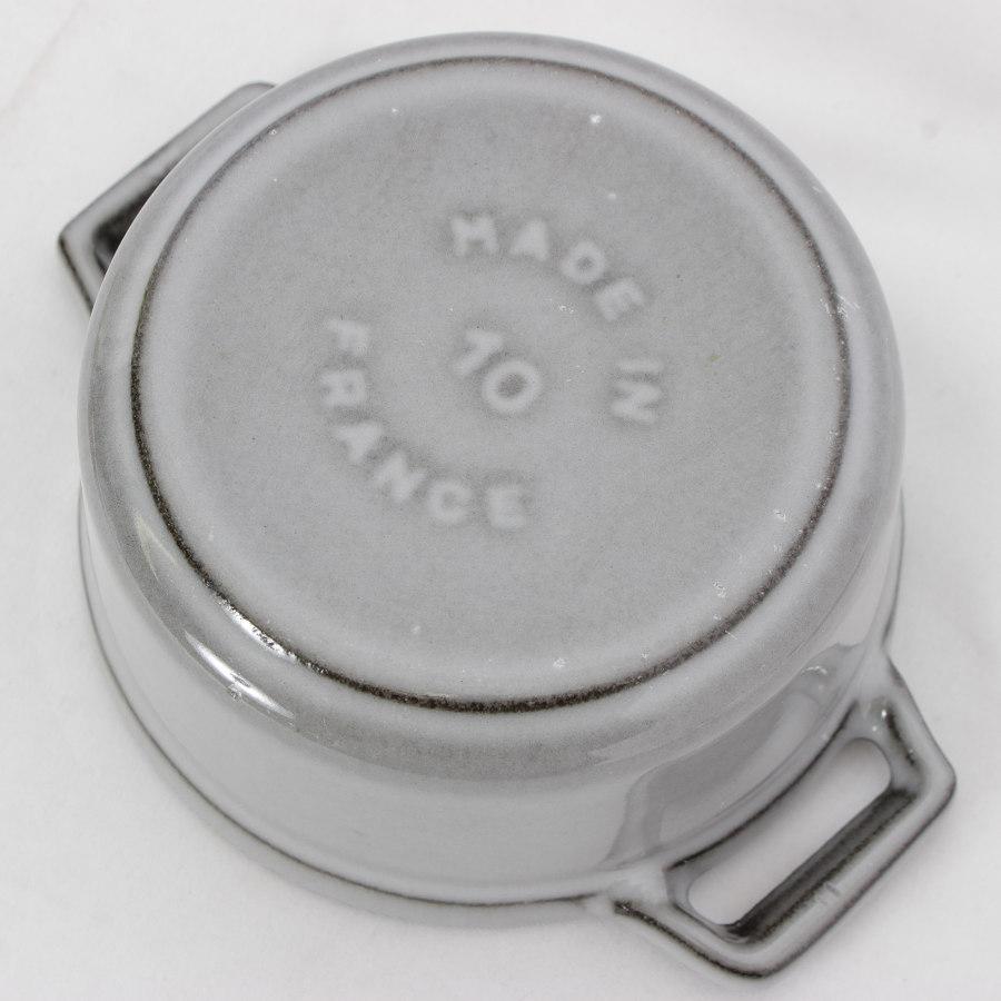 ストウブ ピコ・ココット ラウンド 10cm グレー 40500-106 ホーロー 両手鍋 IH対応 Staub | ピコ・ココット | 04