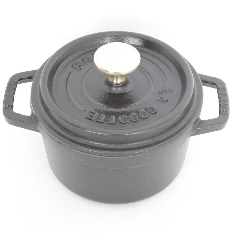 ストウブ ピコ・ココット ラウンド 14cm ブラック 40509-476 ホーロー 両手鍋 IH対応 Staub | ピコ・ココット