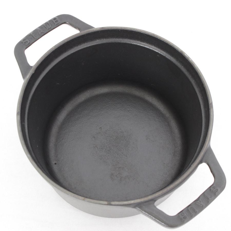 ストウブ ピコ・ココット ラウンド 14cm ブラック 40509-476 ホーロー 両手鍋 IH対応 Staub | ピコ・ココット | 03