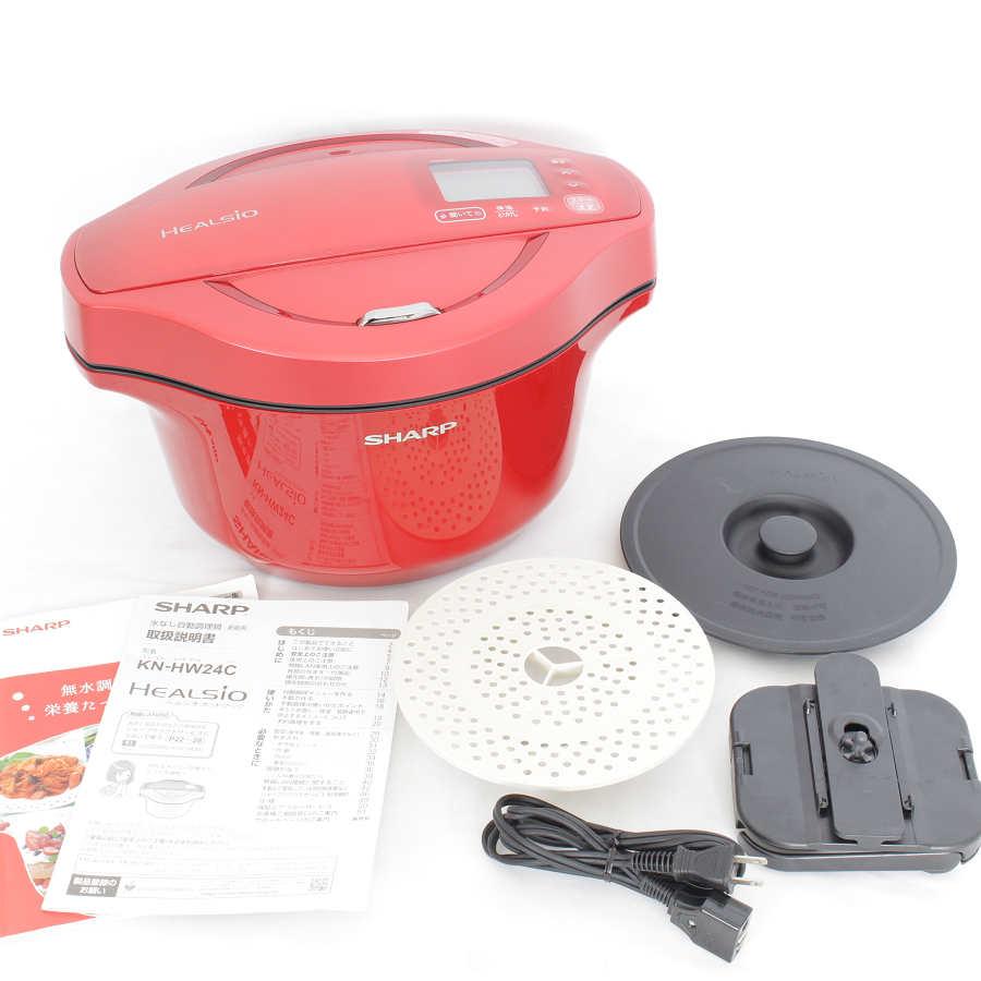 SHARP ヘルシオ ホットクック 水なし自動調理鍋 KN-HW24C-R-