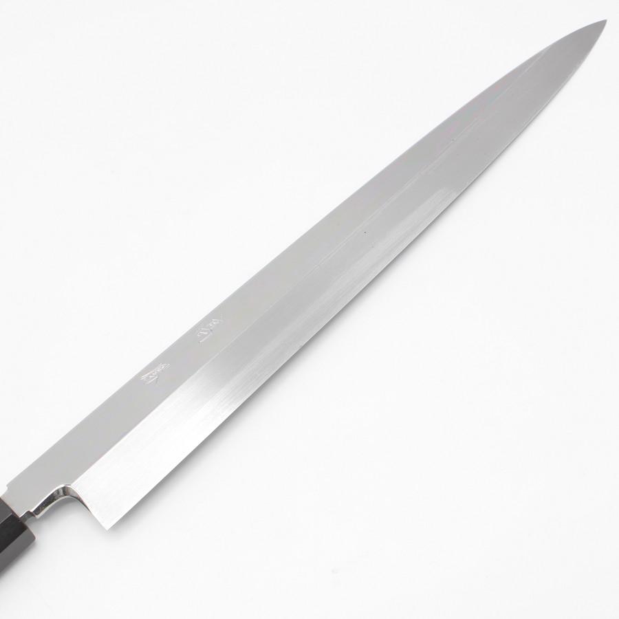 期間限定9141ダマスカス柳刃包丁9寸風紋の刃105層刺身包丁 黒檀黒水牛