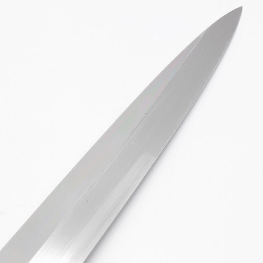 未使用】高鳳 本焼 波紋あり 柳包丁 一尺 八角黒檀柄 刃渡り約300mm 和