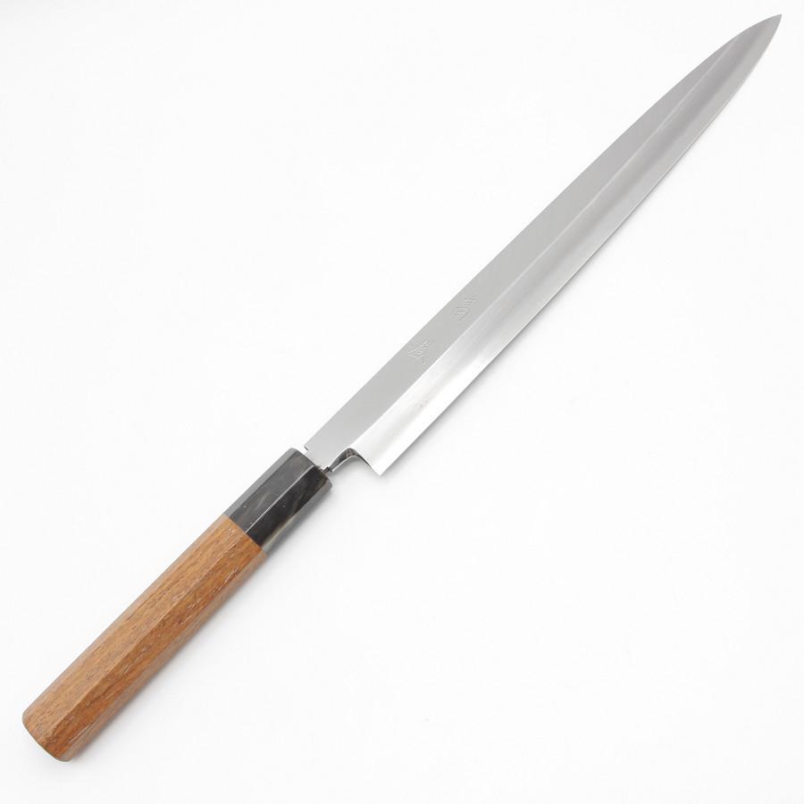 未使用】高鳳 本焼 銀三 柳包丁 一尺 八角柄 刃渡り約300mm 和 未使用】高鳳 本焼 銀三 柳包丁 一尺 八角柄 刃渡り約300mm 和