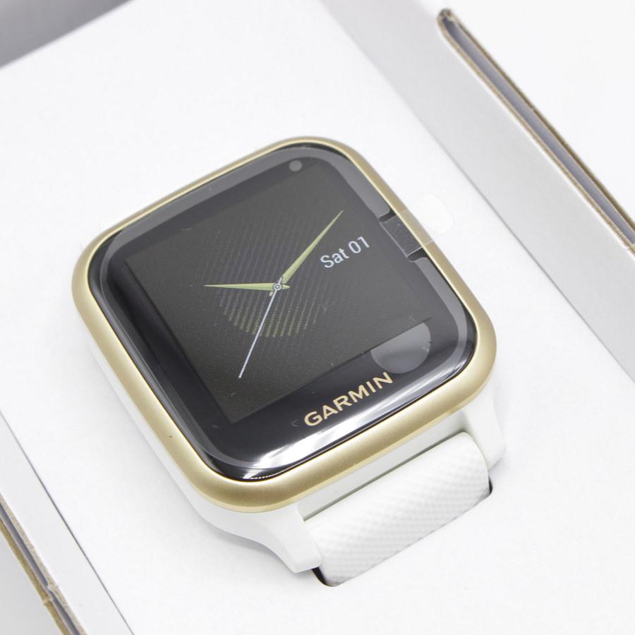 新品】Garmin Venu Sq 010-02427-71 White/Light Gold ガーミン GPS 