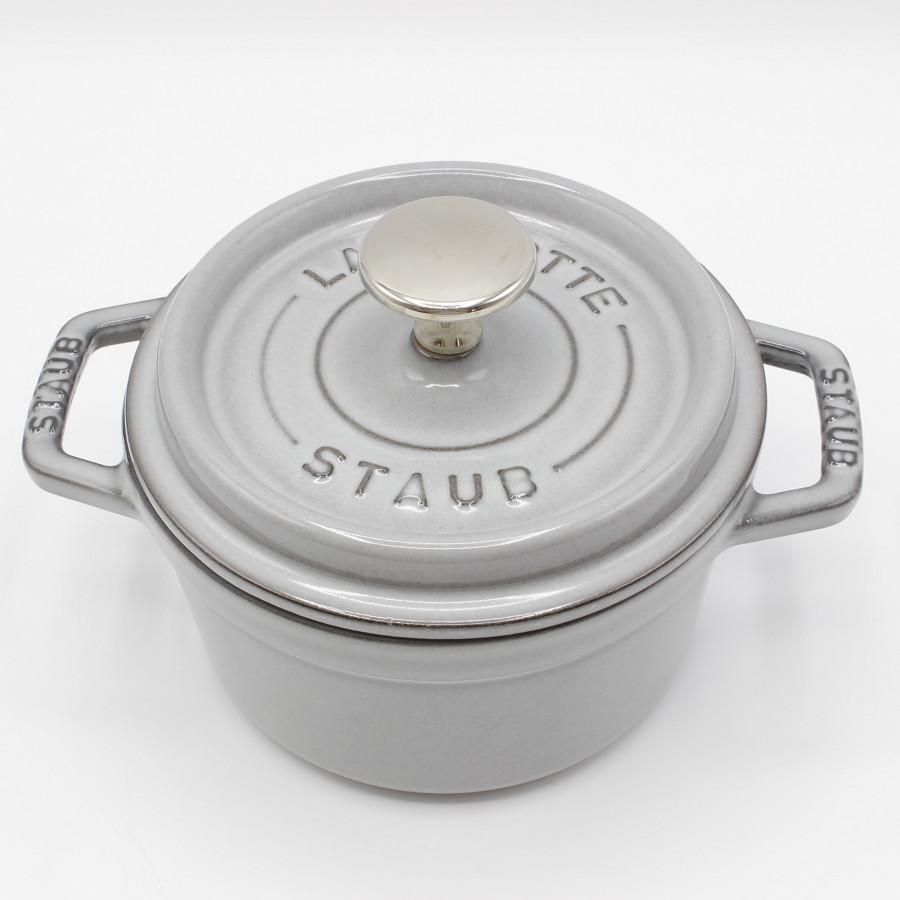 ピコ・ココット 【美品】ストウブ ラウンド 14cm グレー 40509-475