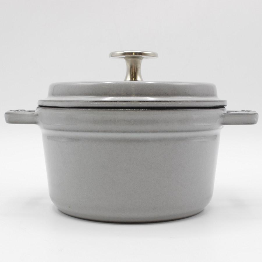 ピコ・ココット 【美品】ストウブ ラウンド 14cm グレー 40509