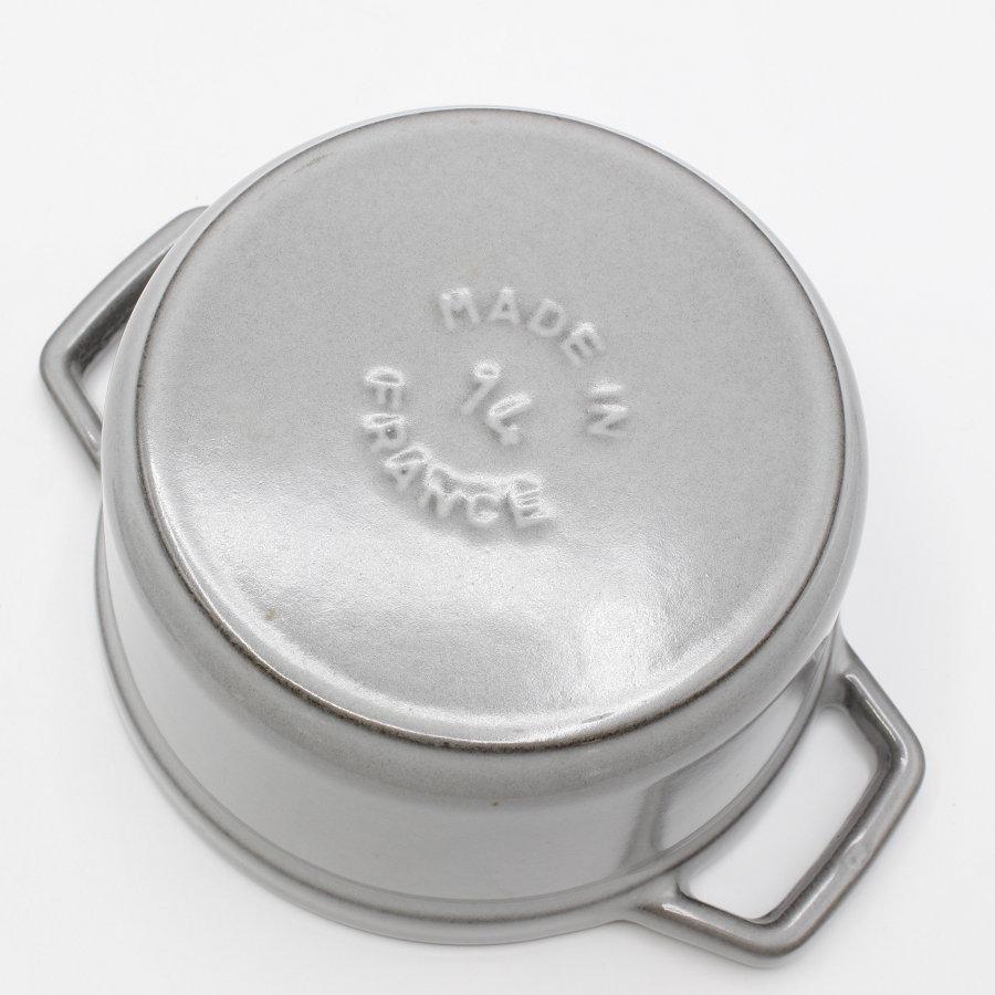 ピコ・ココット 【美品】ストウブ ラウンド 14cm グレー 40509-475