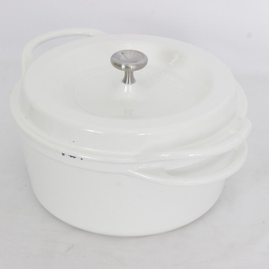 バーミキュラ オーブンポットラウンド 22cm パールホワイト PWH22R KONAYUKI 粉雪 無水 ホーロー 両手鍋 本体 | VERMICULAR | 02