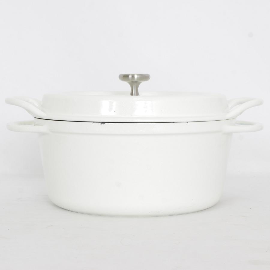 バーミキュラ オーブンポットラウンド 22cm パールホワイト PWH22R KONAYUKI 粉雪 無水 ホーロー 両手鍋 本体 | VERMICULAR | 03