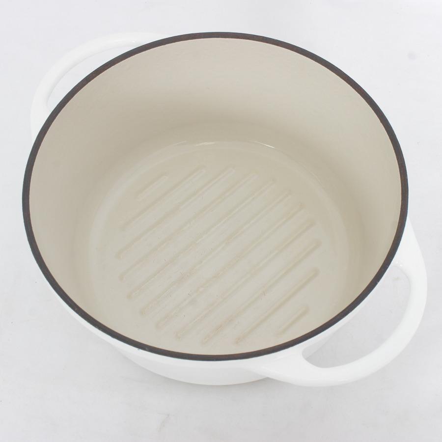 バーミキュラ オーブンポットラウンド 22cm パールホワイト PWH22R KONAYUKI 粉雪 無水 ホーロー 両手鍋 本体 | VERMICULAR | 04