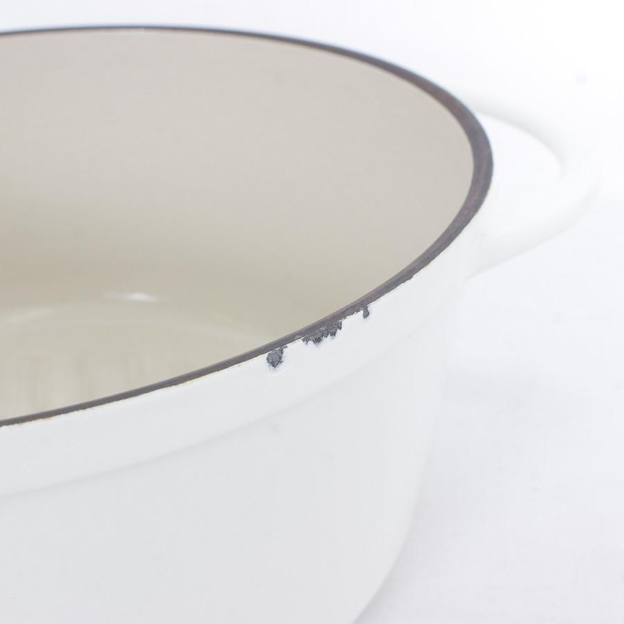 バーミキュラ オーブンポットラウンド 22cm パールホワイト PWH22R KONAYUKI 粉雪 無水 ホーロー 両手鍋 本体 | VERMICULAR | 06