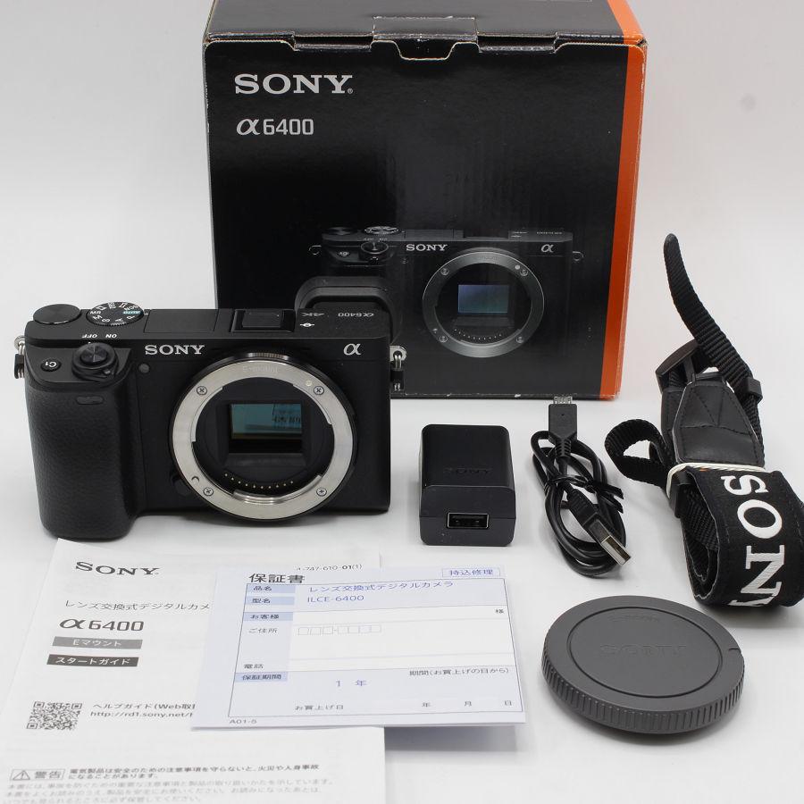 美品】SONY α6400 ILCE-6400 ボディ ブラック ミラーレス一眼カメラ 