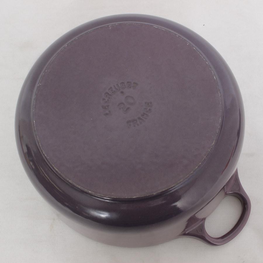 LE CREUSET - ル・クルーゼ　カシス ココット・ロンド 【美品】ル・クルーゼ 20cm カシス 21001-20