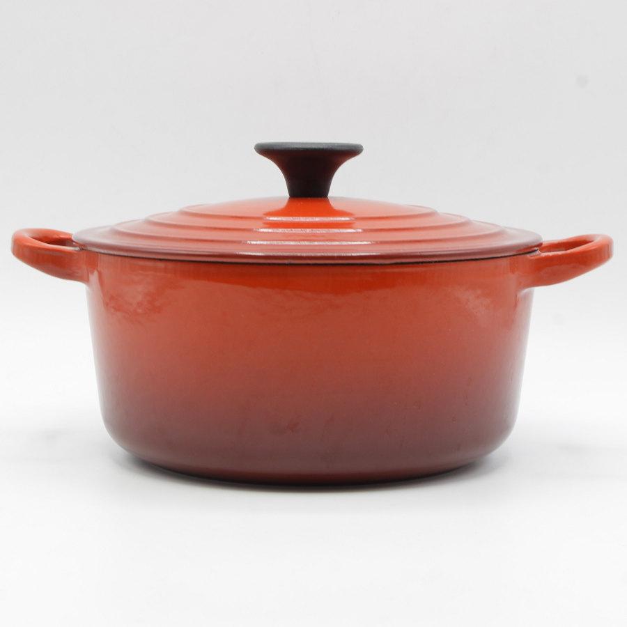 ル・クルーゼ ココット・ロンド 18cm チェリーレッド 新品未使用 ル・クルーゼ シグニチャー ココット・ロンド 18cm [チェリー