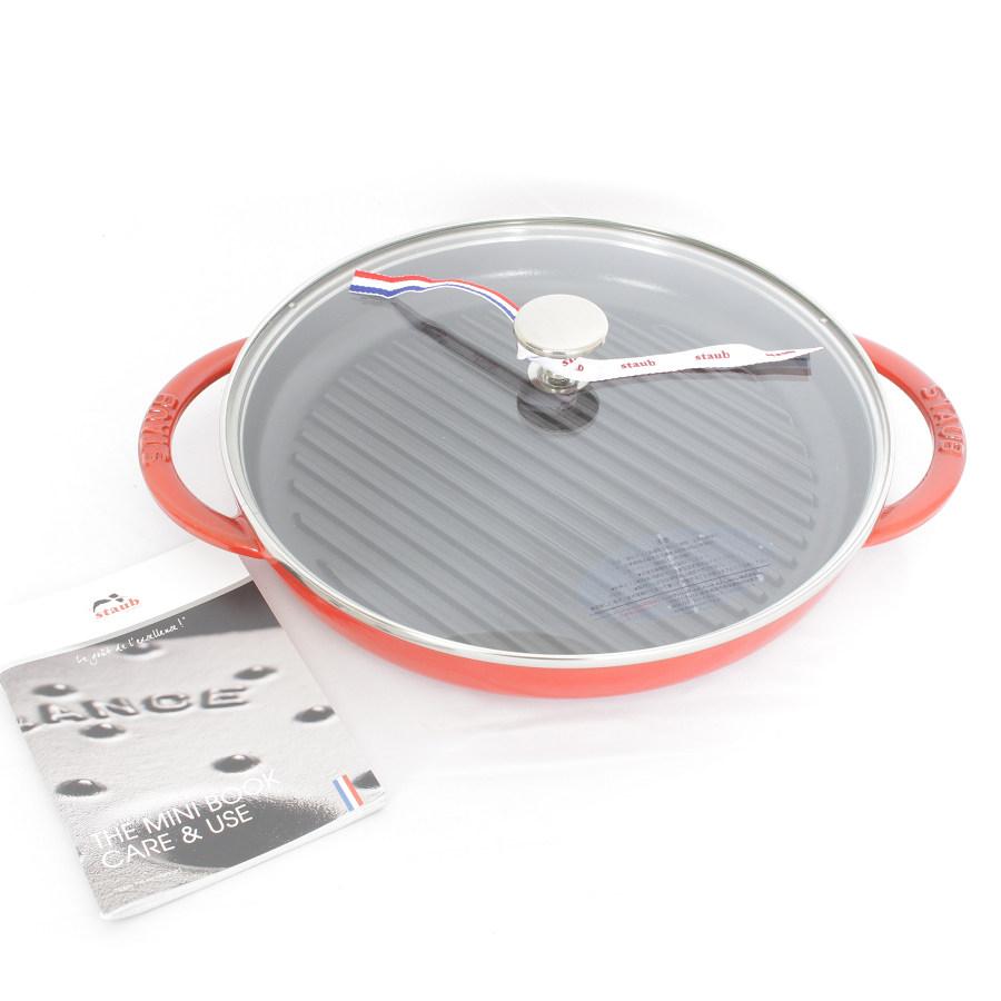 STAUB スチーム＆グリル グリルパン ガラス蓋付き26cm