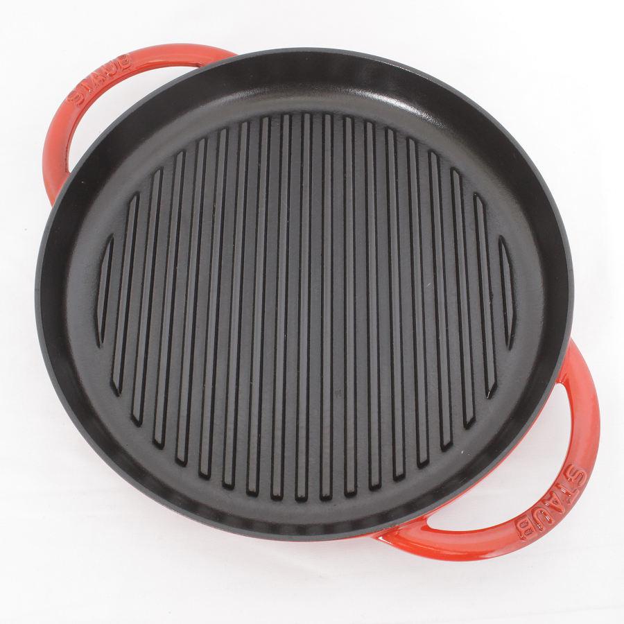 staub ストウブ スチーム&グリル チェリー 26cm ガラス蓋付き 【公式通販】