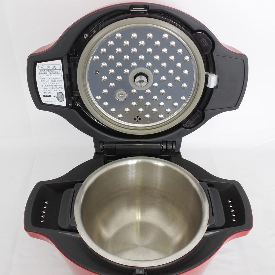 ヘルシオ シャープ ホットクック KN-HW16E-R 無水調理鍋 レッド系 圧力