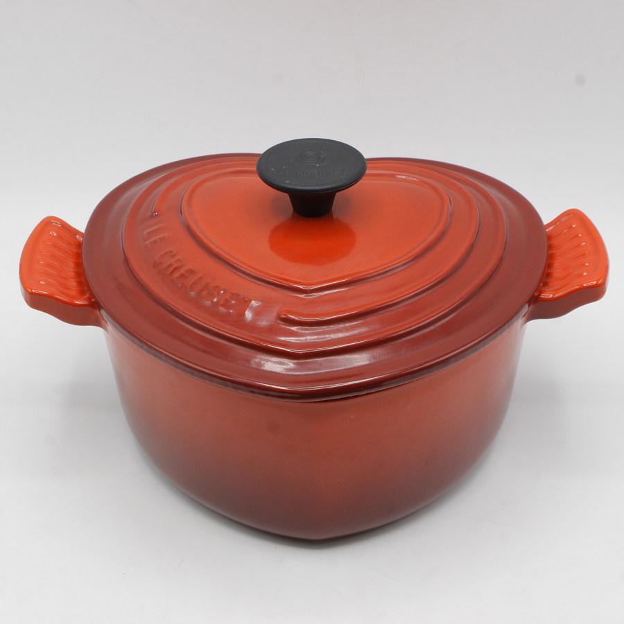 美品】ル・クルーゼ ココット ダムール 18cm チェリーレッド 25105-02 