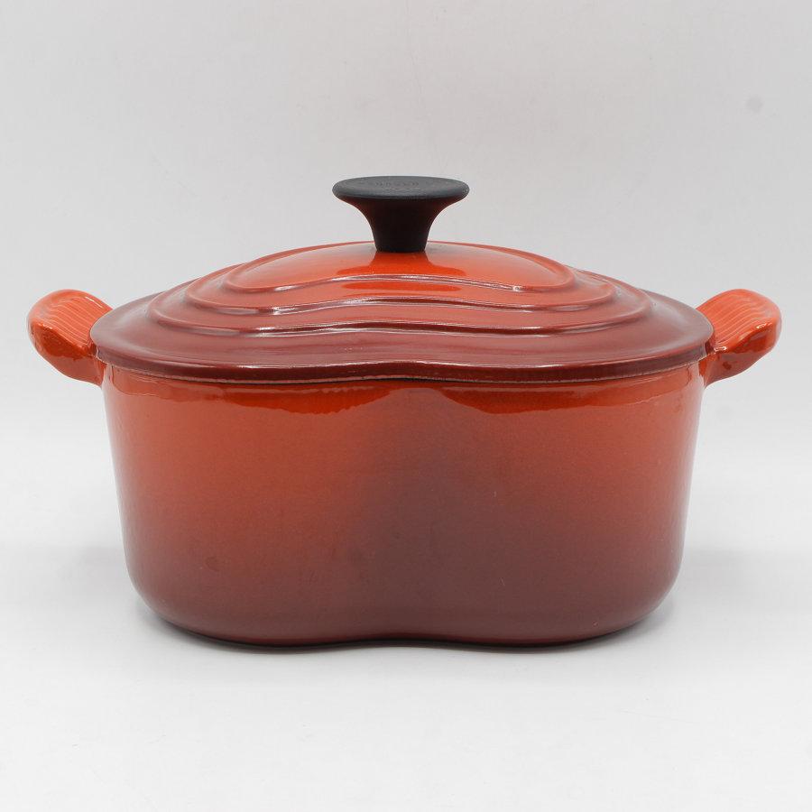 美品】ル・クルーゼ ココット ダムール 18cm チェリーレッド 25105-02 