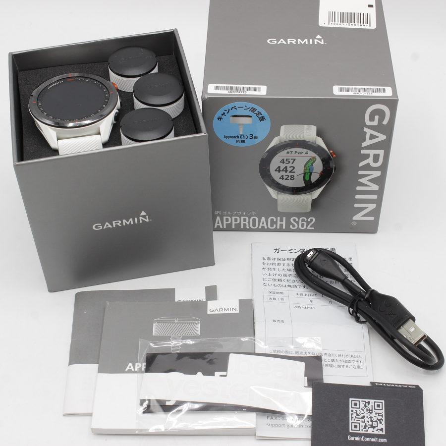美品】GARMIN Approach S62 White 010-02200-23 CT10セット ホワイト 