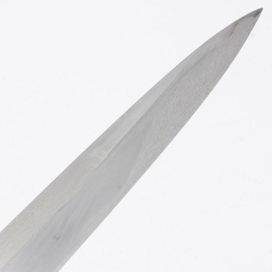 不動國行 本焼 波紋あり 柳包丁 尺一 八角黒檀柄 刃渡り約330mm 不動國行 本焼 波紋あり 柳包丁 尺一 八角黒檀柄 刃渡り約330mm