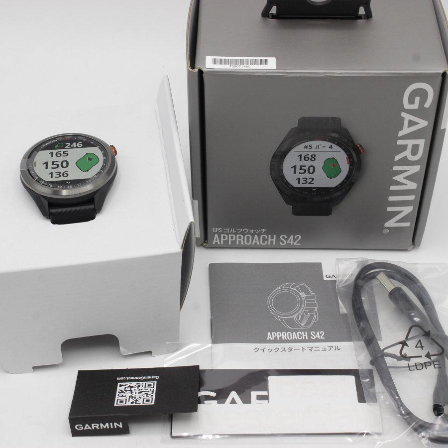 【新品】Garmin Approach S42 Black/Carbon Gray 010-02572-20 スマートウォッチ ガーミン ...