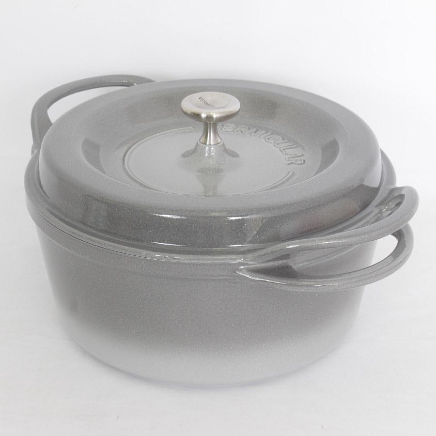 バーミキュラ オーブンポットラウンド18cm【パールグレー】 中古 美品