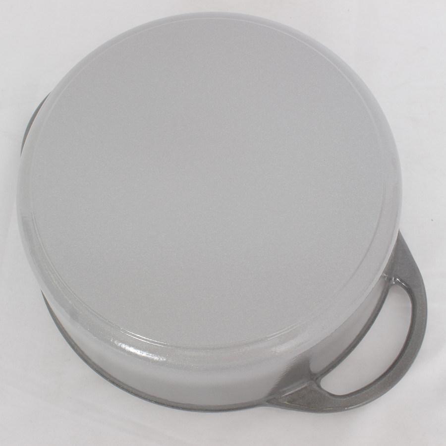 ボーナスストア+5%【美品】バーミキュラ オーブンポットラウンド 22cm GRY22R パールグレー 専用レシピブック付 無水 ホーロー 両手鍋 本体 |  | 05