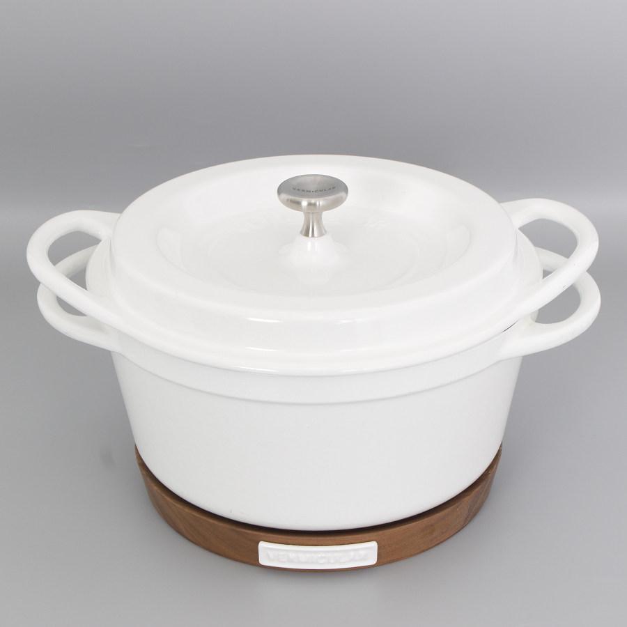 バーミキュラ オーブンポット パールホワイト 18cm 両手鍋 VERMICULAR（バーミキュラ） オーブンポットラウンド 18cm パール