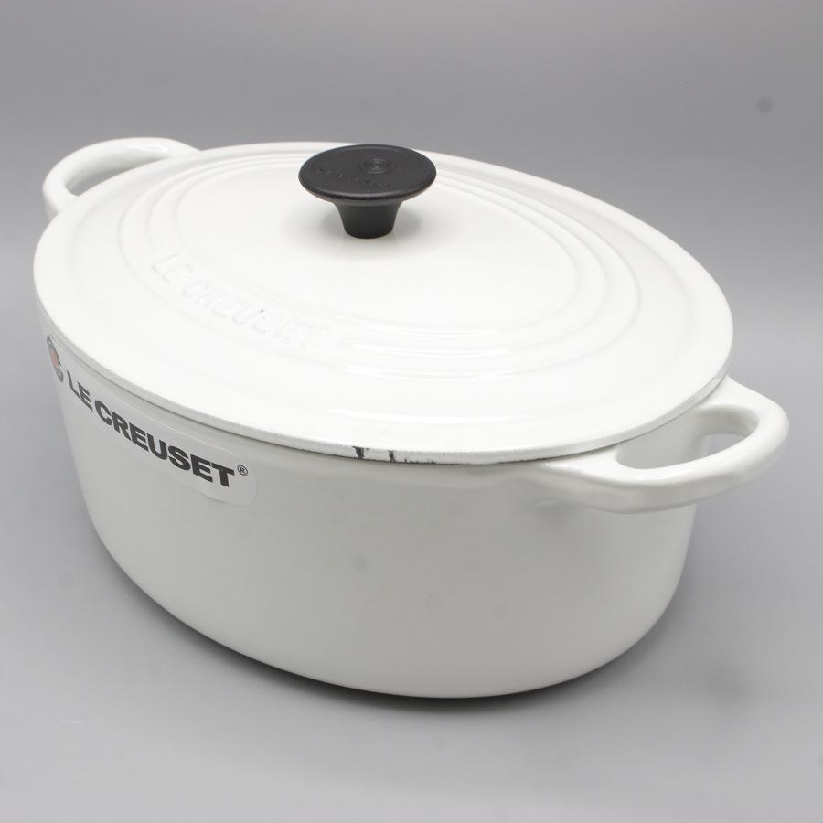 ボーナスストア+5%】ル・クルーゼ ココット・オーバル 25cm ホワイト
