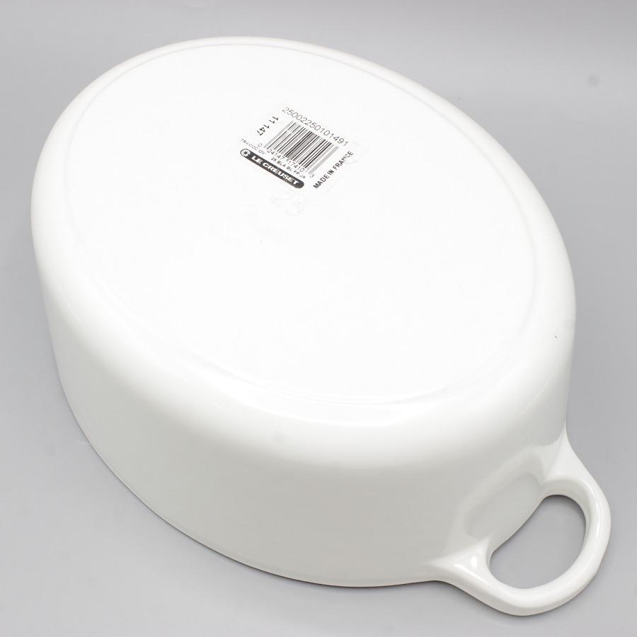 ボーナスストア+5%】ル・クルーゼ ココット・オーバル 25cm ホワイト