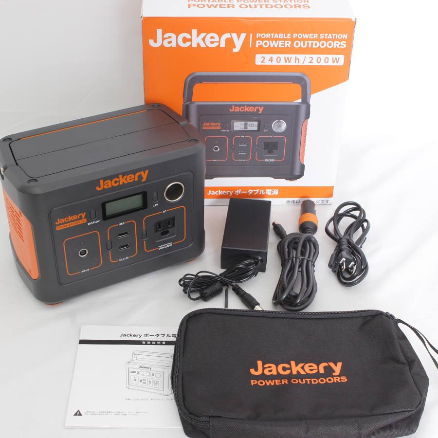 【美品】Jackery 240 ポータブル電源 PTB021 大容量 67200mAh/240Wh 蓄電池 非常用電源 ジャクリ 本体