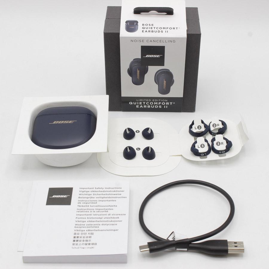 【美品】BOSE QuietComfort Earbuds II Midnight Blue 完全ワイヤレスイヤホン アクティブノイズキャンセリング/Bluetooth対応 ボーズ 本体 | 