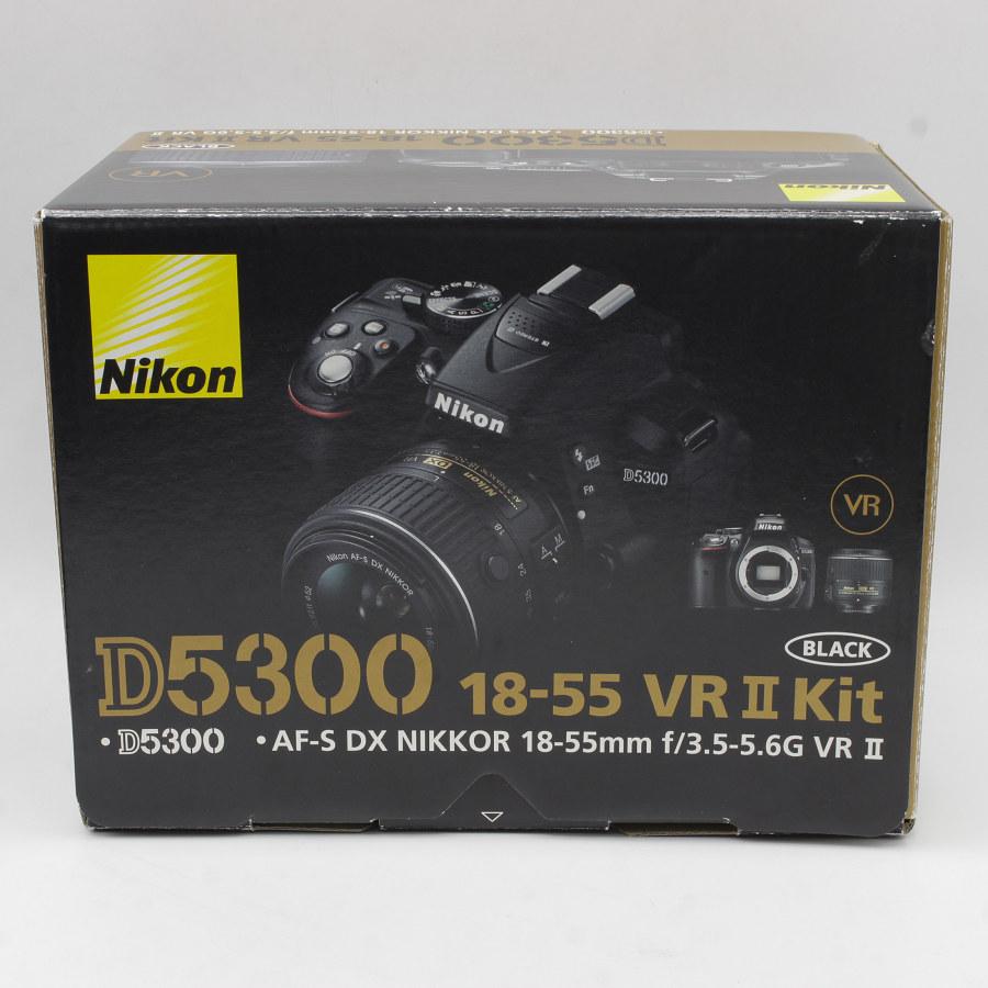 ボーナスストア+5％【美品】Nikon D5300 18-55 VR II レンズキット デジタル一眼レフカメラ ブラック D5300LK18-55VR2BK ニコン 本体 |  | 18