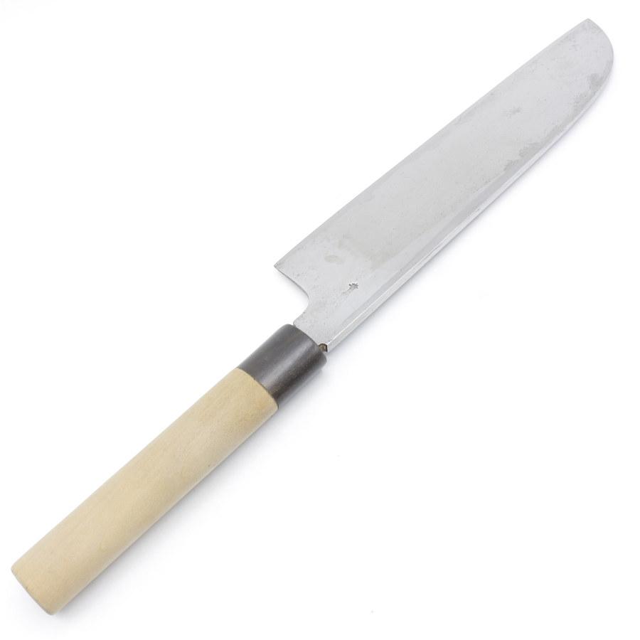 【ボーナスストア+5％】築地正本 秀 青鋼  鎌型薄刃包丁 七寸半 栗型柄 刃渡り約230mm 和包丁 |  | 05