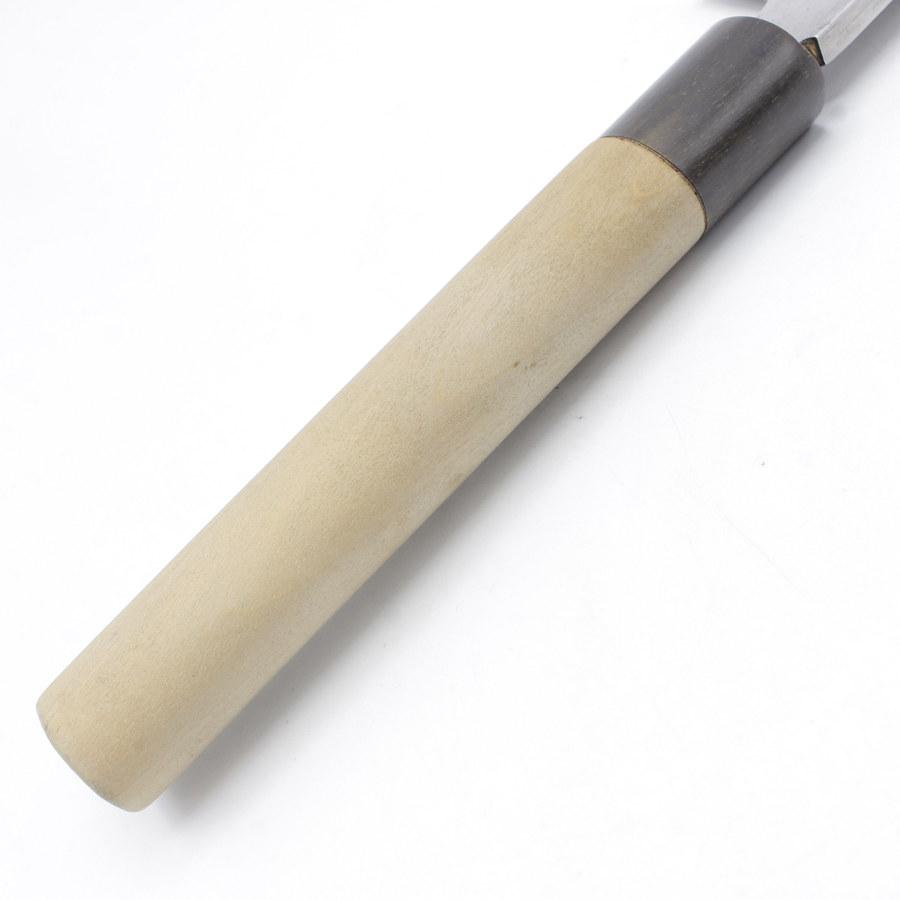 【ボーナスストア+5％】築地正本 秀 青鋼  鎌型薄刃包丁 七寸半 栗型柄 刃渡り約230mm 和包丁 |  | 06