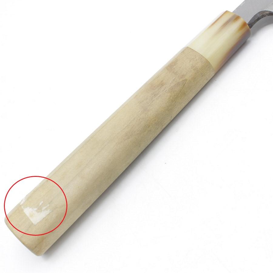 【ボーナスストア+5％】堺 源明〓 謹作 本焼 柳包丁 一尺 栗型柄 刃渡り約300mm 和包丁 柳刃 波紋なし |  | 02