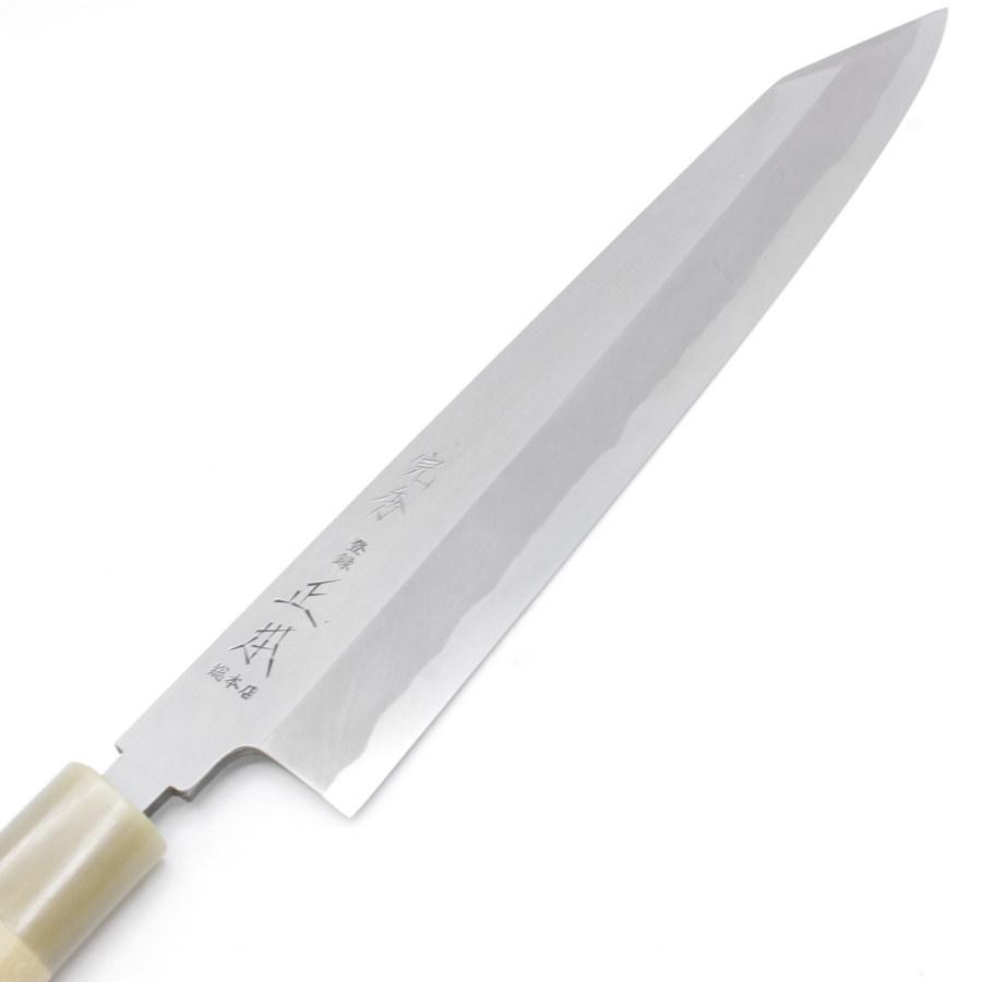 ボーナスストア+5％【美品】正本総本店 切付包丁 九寸 栗型柄 刃渡り約270mm 和包丁 |  | 01