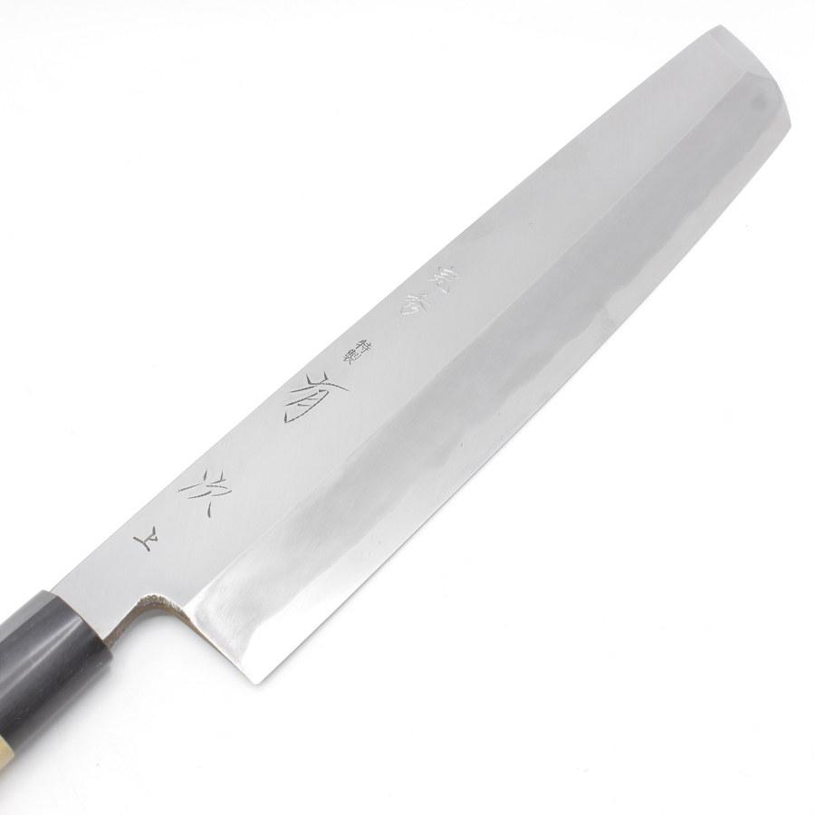 ボーナスストア+5％【未使用】有次 上 鱧切包丁 一尺 栗型柄 刃渡り約300mm 和包丁 ハモ切り |  | 01