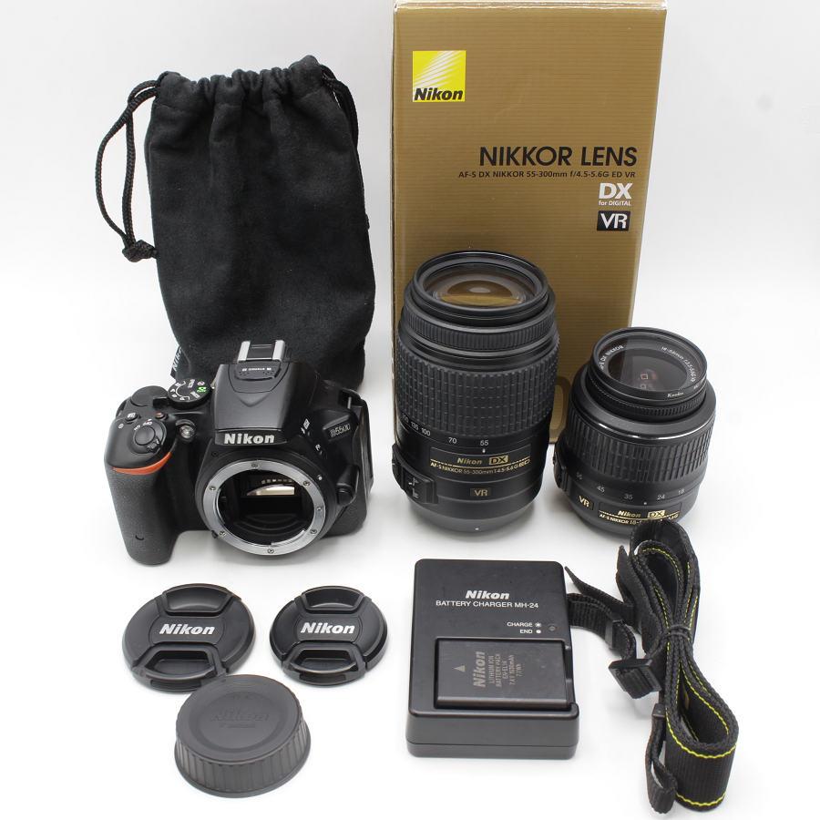 【ボーナスストア+5％】Nikon D5500 ダブルズームキット ブラック デジタル一眼レフカメラ ニコン 本体 | 