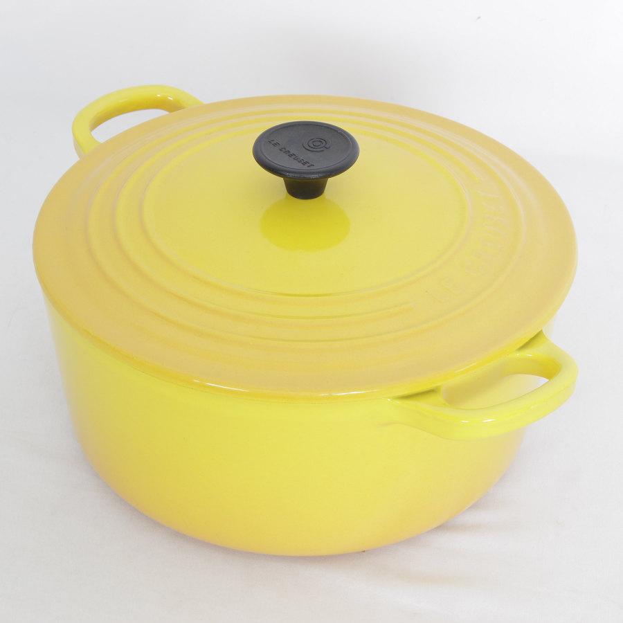 ル・クルーゼ】ココット・ロンド22センチ イエロー ル・クルーゼ