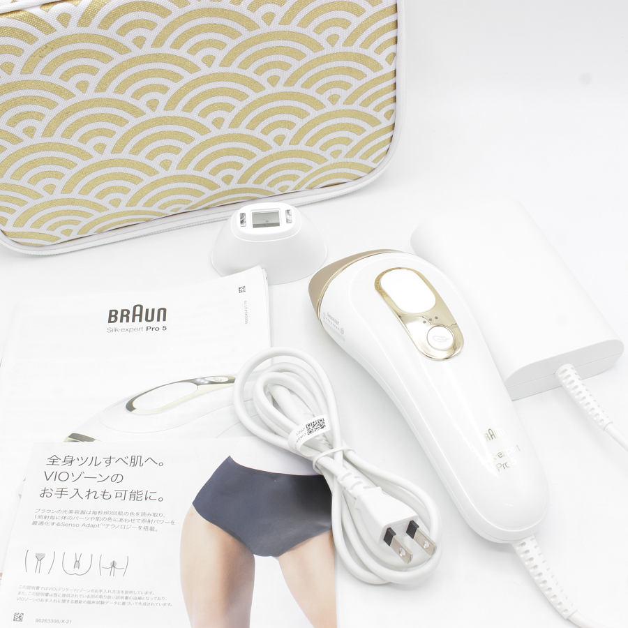 ボーナスストア+5％【美品】ブラウン シルクエキスパート Pro5 PL-5137 脱毛器 本体 | 