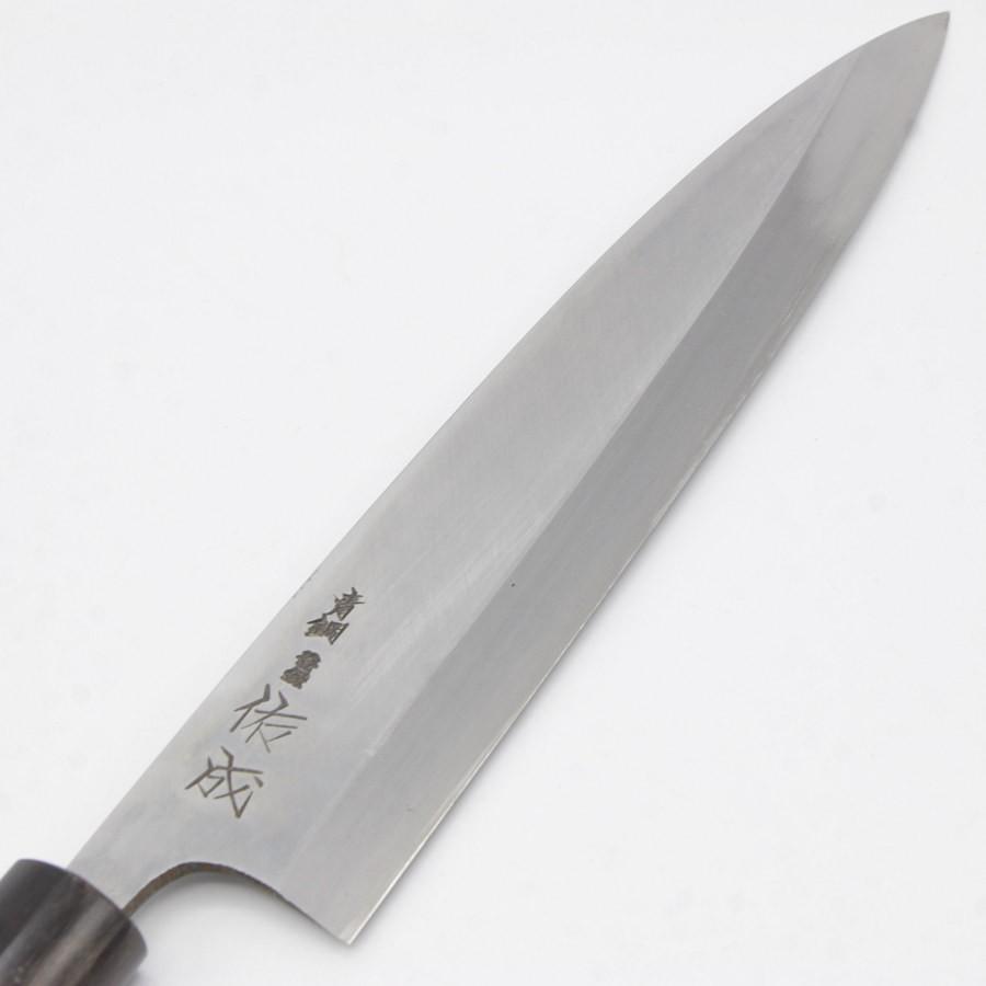 【ボーナスストア+5％】佑成 青鋼 身卸出刃包丁 七寸 栗型柄 鞘付 刃渡り約215mm 和包丁 スケナリ |  | 01