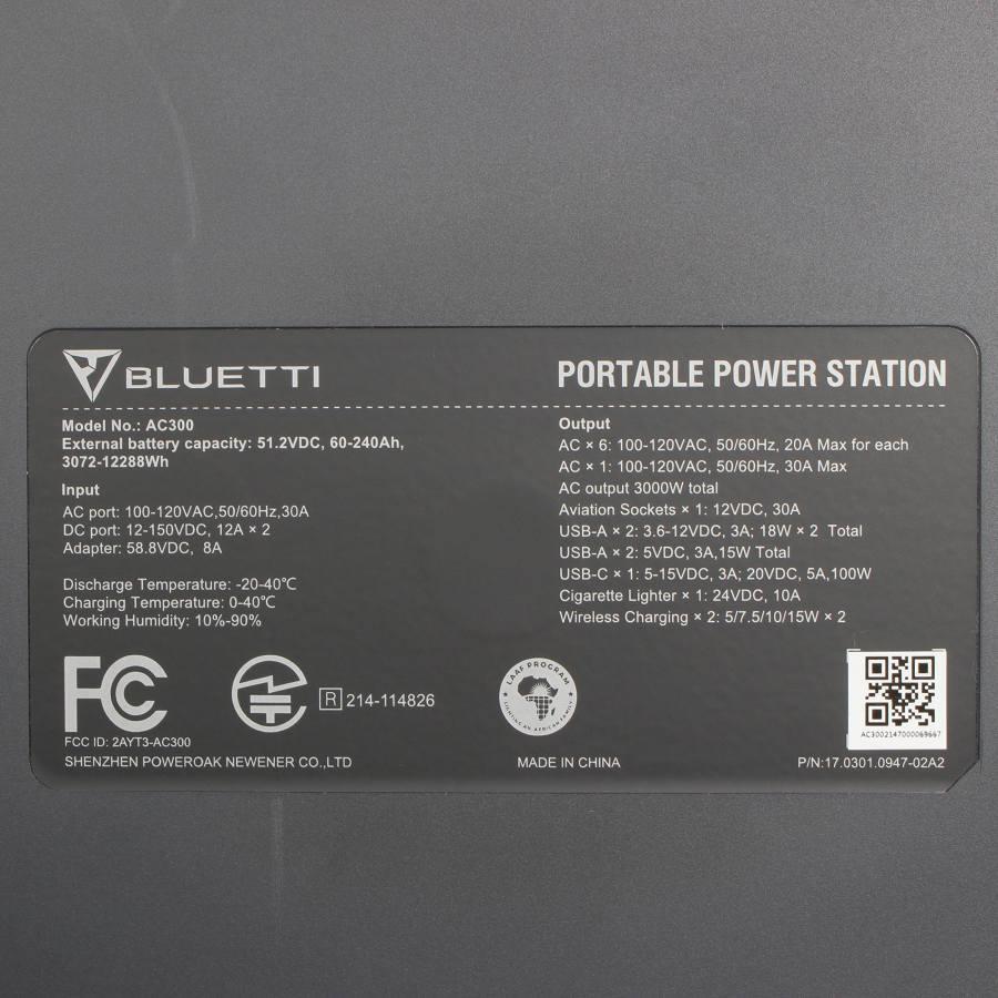 ボーナスストア+5% BLUETTI ポータブル電源 AC300+B300 家庭用 ボーナスストア+5% BLUETTI ポータブル電源 AC300+B300 家庭用