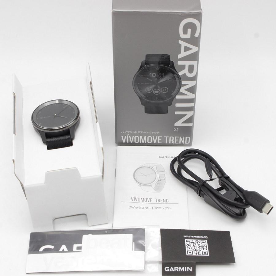 ボーナスストア+5％【美品】GARMIN vivomove Trend Black/Slate 010  