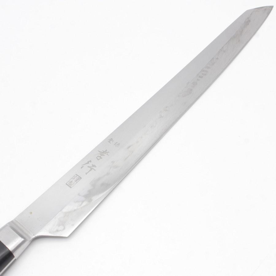 【ボーナスストア+5％】堺孝行 グランドシェフ 切付柳刃包丁 飛燕 一尺 鍔付柄 刃渡り約300mm 洋包丁 剣型柳刃 |  | 01