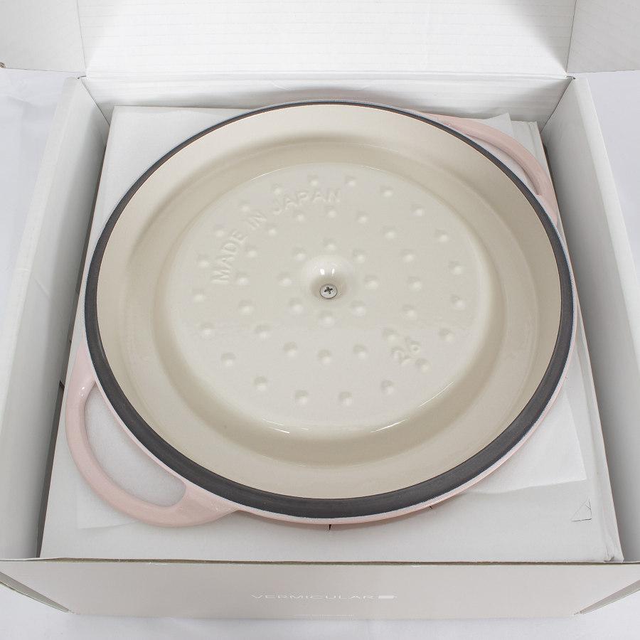 ボーナスストア+5％【新品】バーミキュラ オーブンポットラウンド 26cm パールピンク PNK26R 専用レシピブック付き 無水 ホーロー 両手鍋 VERMICULAR 本体 |  | 05