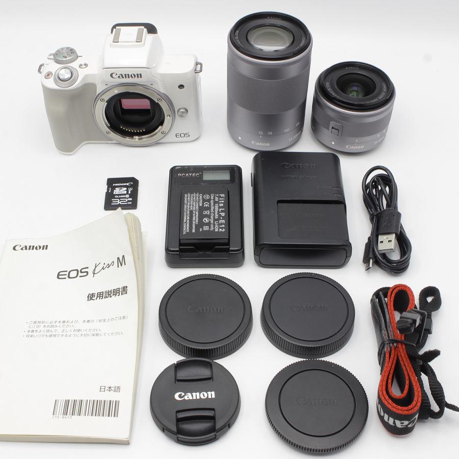 Canon EOS Kiss M ホワイト 本体と5レンズセット Canon EOS Kiss M ホワイト 本体と5レンズセット 格安レンタル】Canon