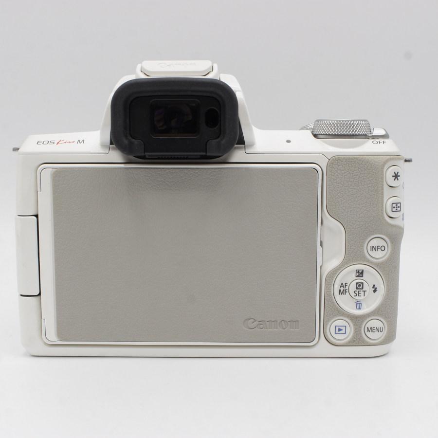 【美品】Canon EOS Kiss M ホワイト 付属品多数 EOS Kiss キヤノン Canon ミラーレス一眼 M レンズキット ホワイト SD