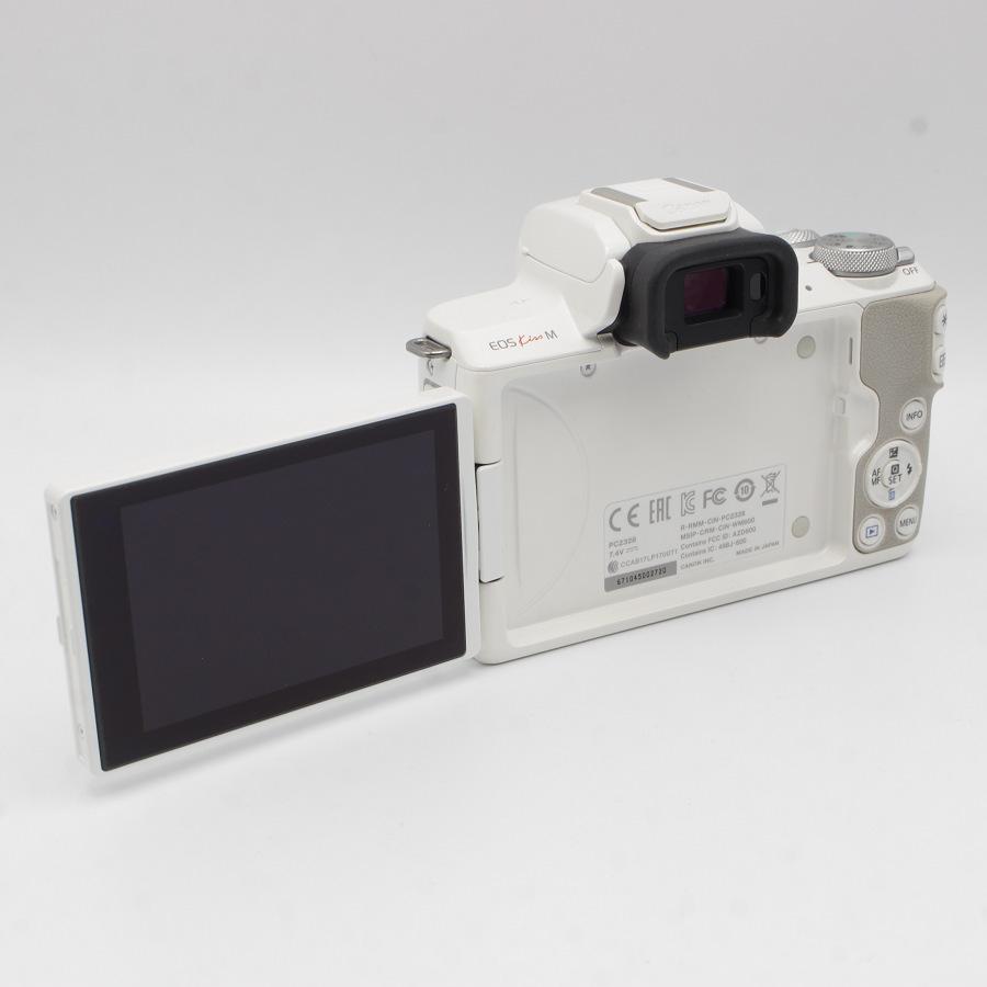 ボーナスストア+5％【美品】Canon EOS Kiss M ダブルズームキット